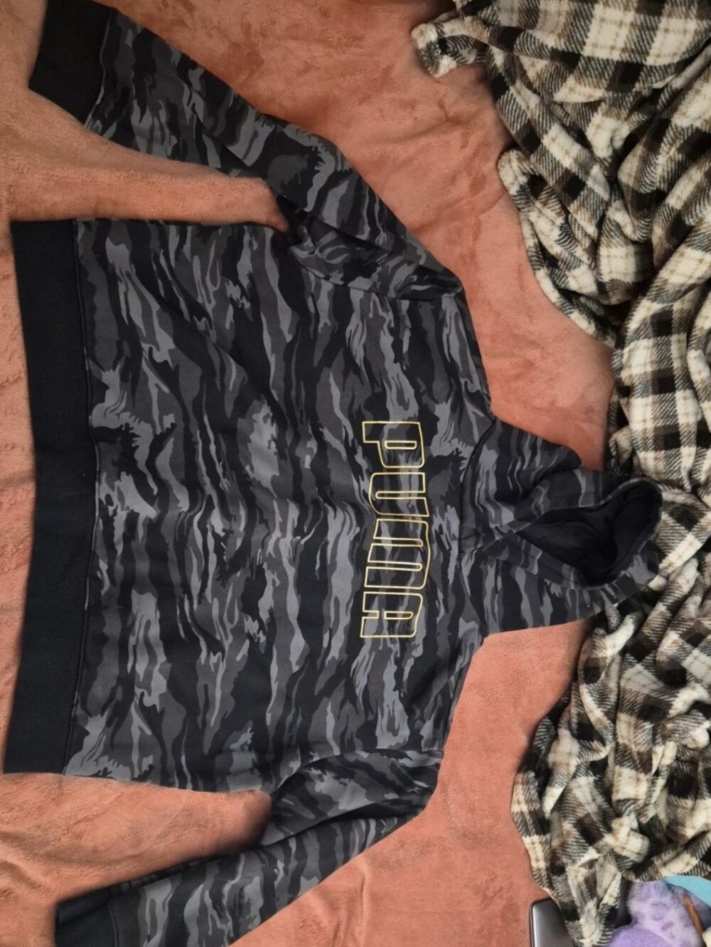Puma Black & Gray Camo Hoodie